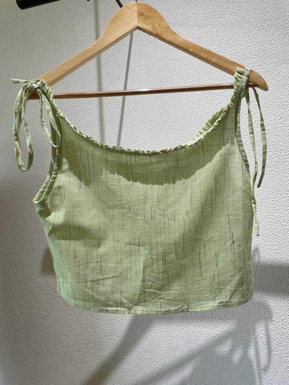 Green Crop top