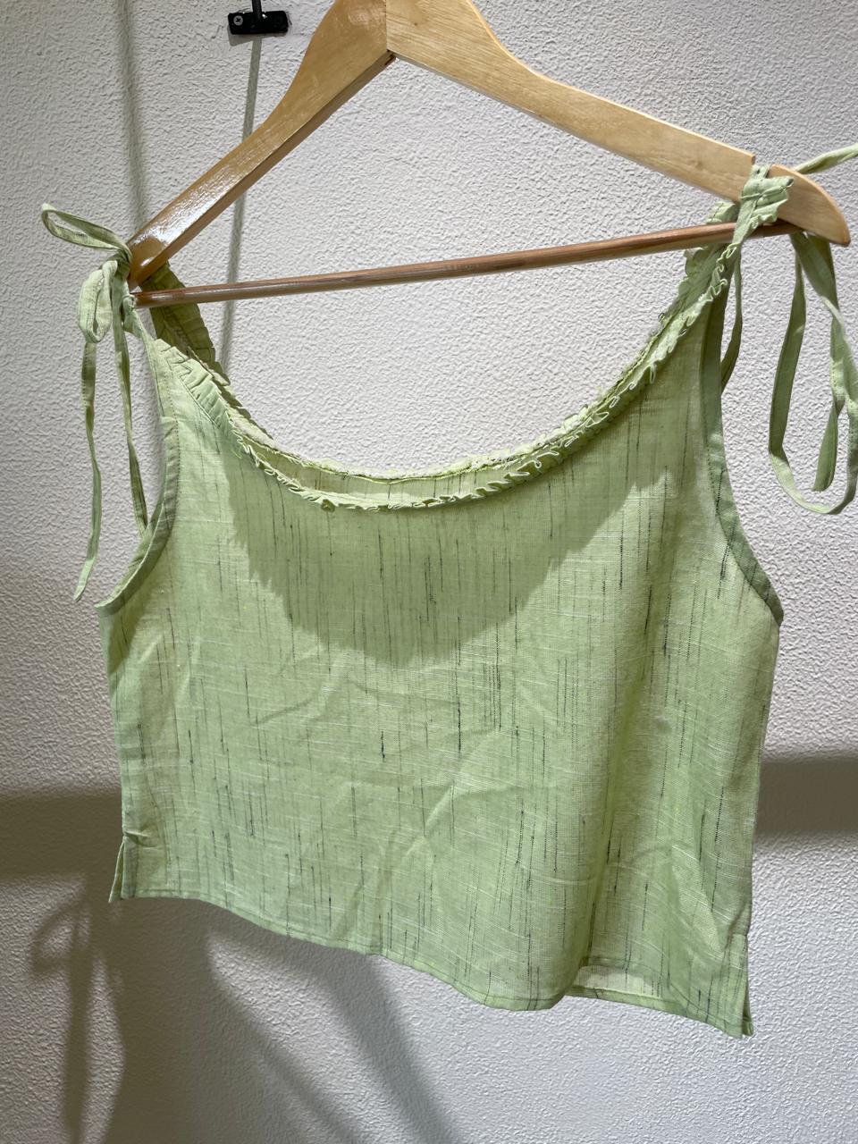 Green Crop top