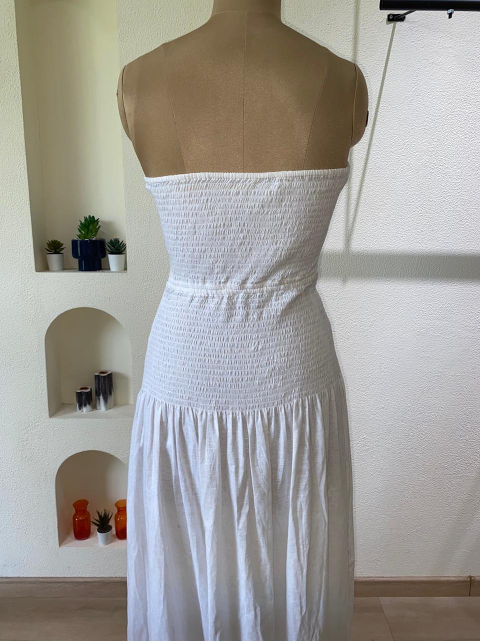 White Strapless bandeau