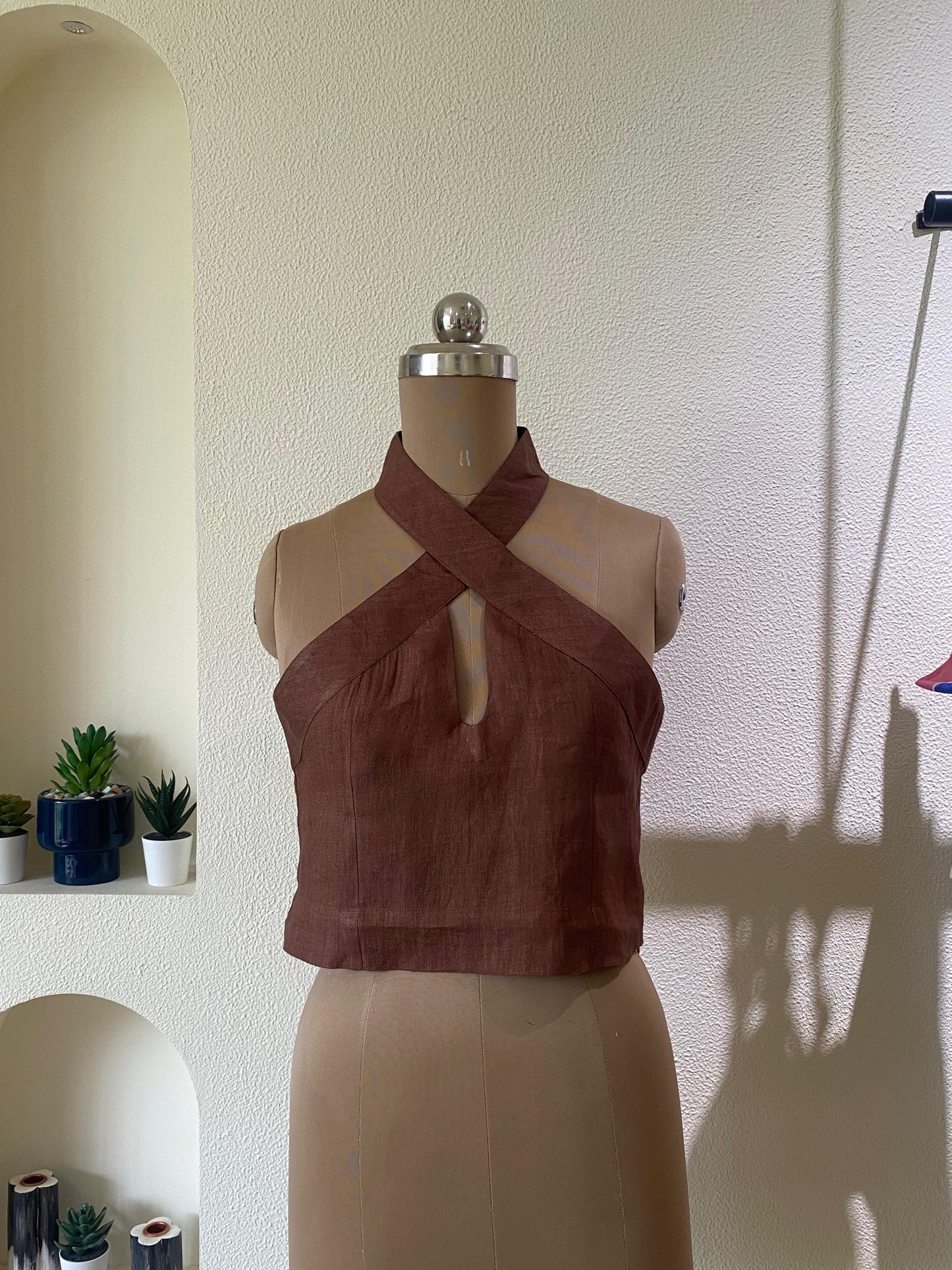 Dark brown top