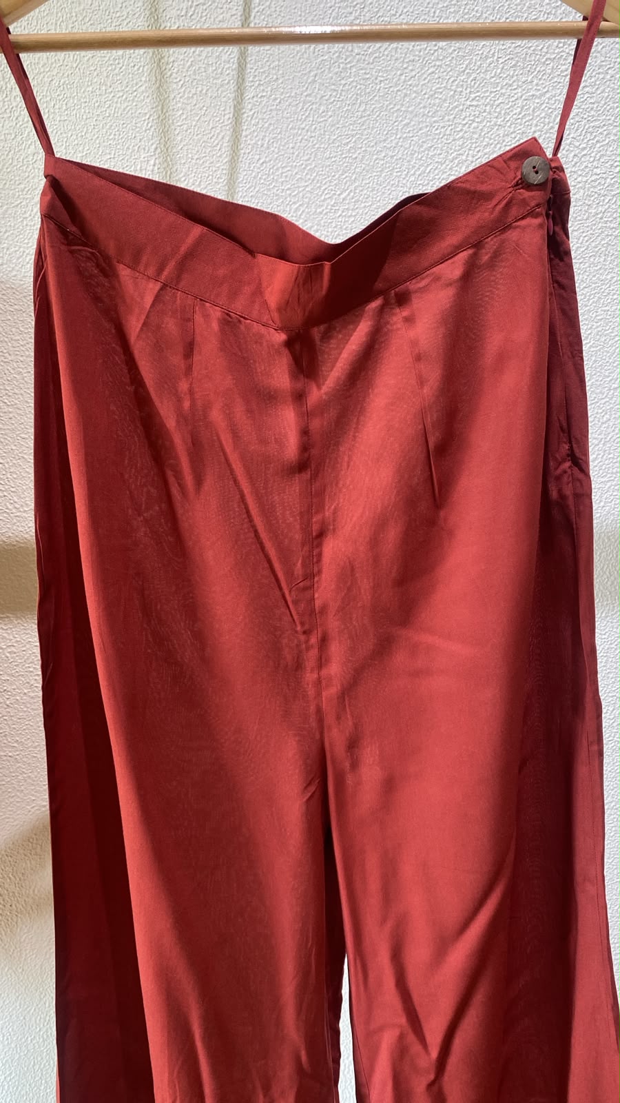 Red Satin Jogger Pants