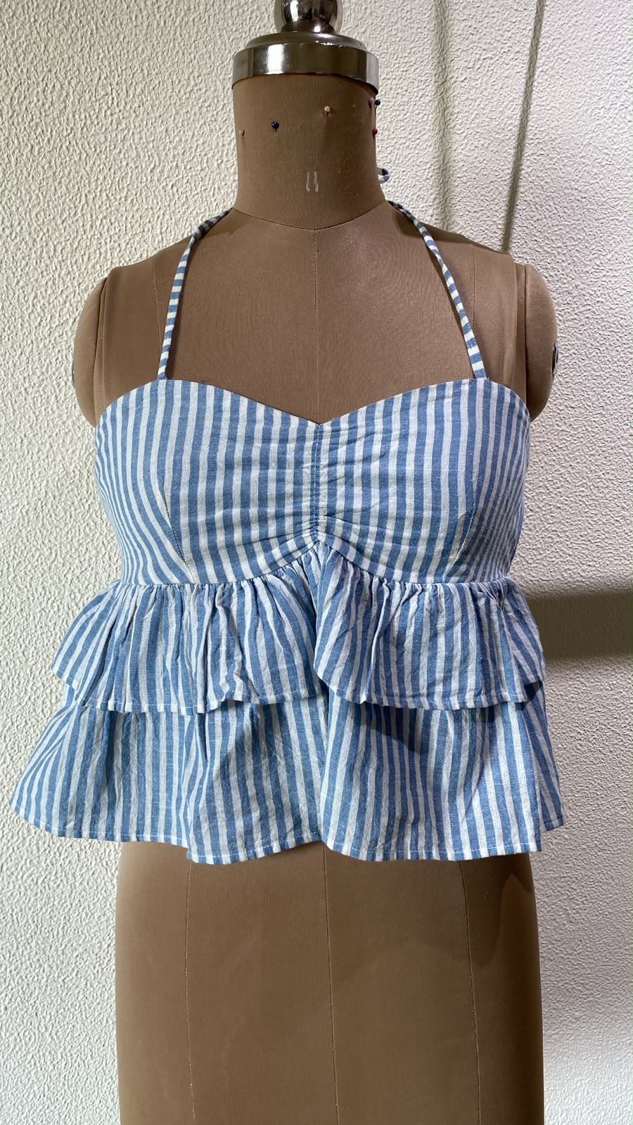 Stiped blue top