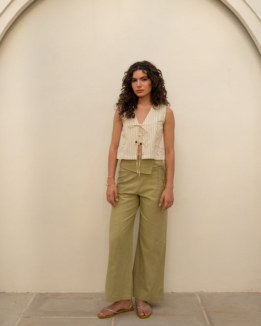 Casa vest top & Olive pants