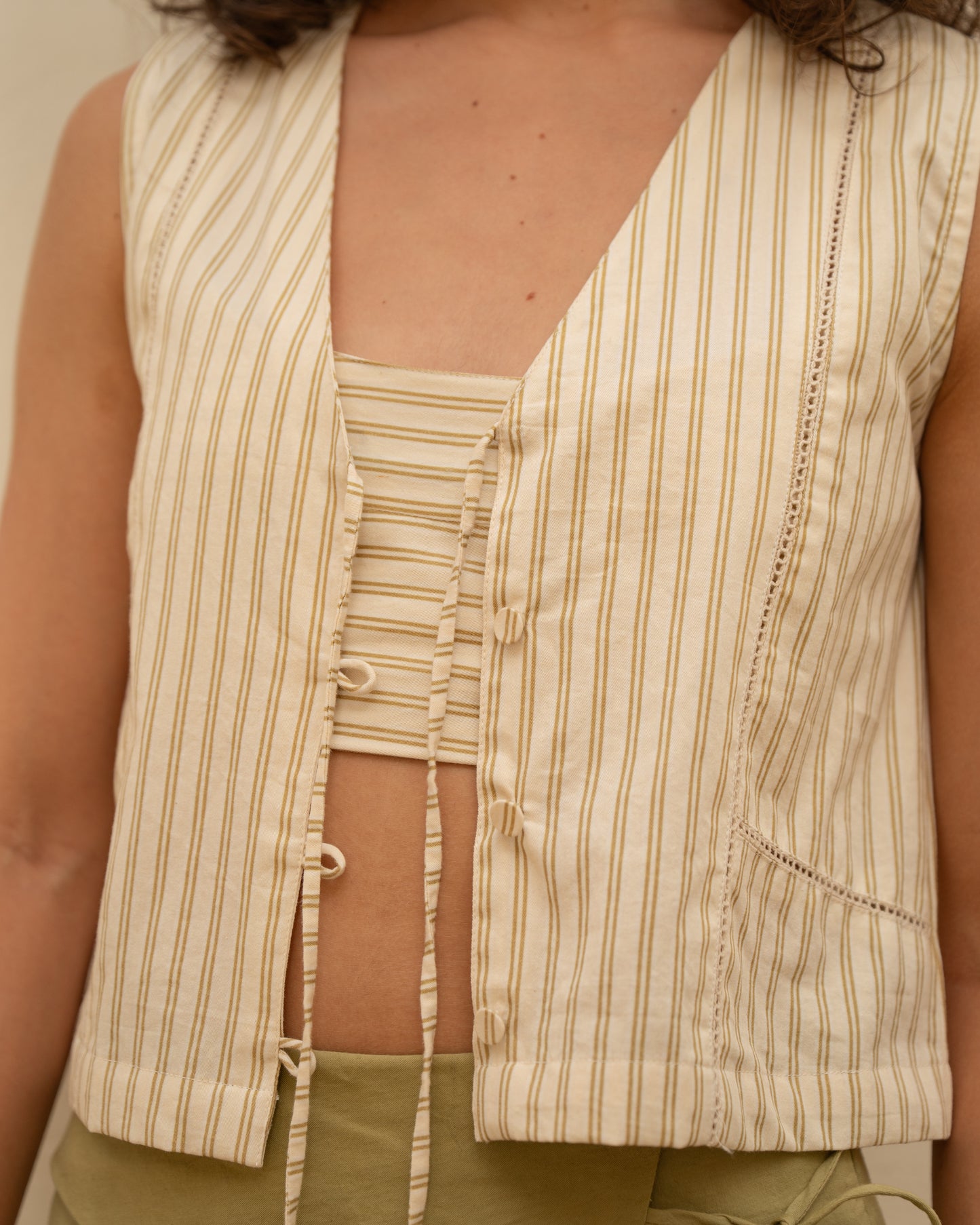 Casa vest top & Olive pants