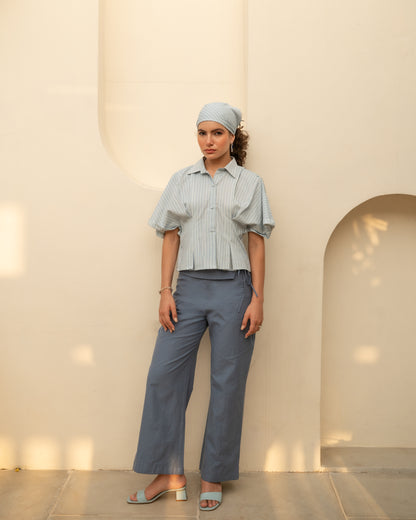 Serena top & Stone blue Set