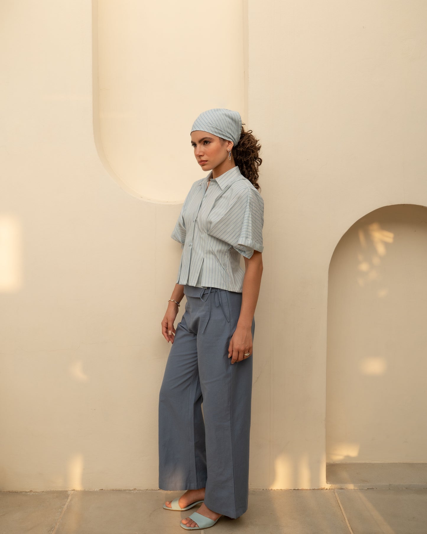 Serena top & Stone blue Set