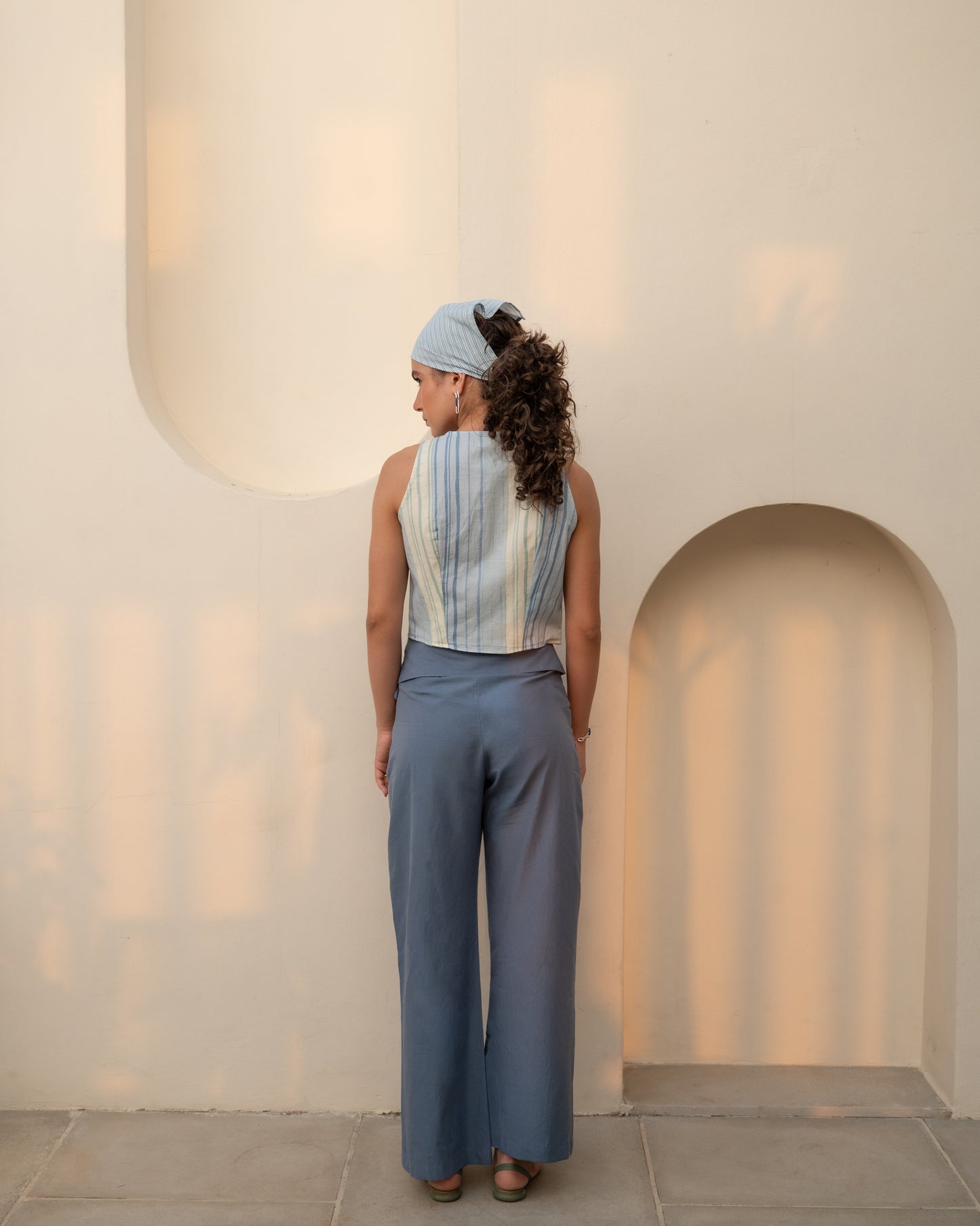 Mila wrap top & Stone blue Set