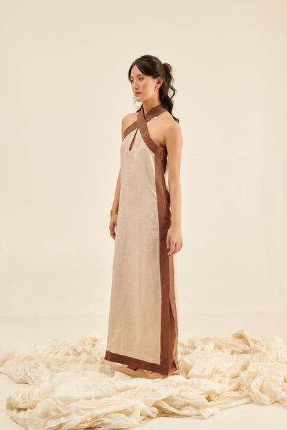 Beige & brown maxi dress – endless summer