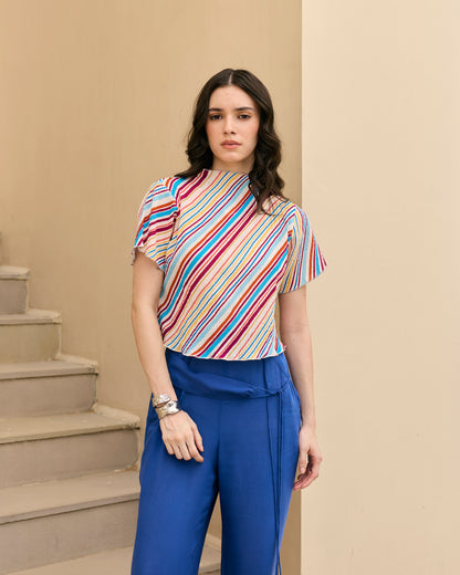 Roger top & blue pant ( 2 pcs set )