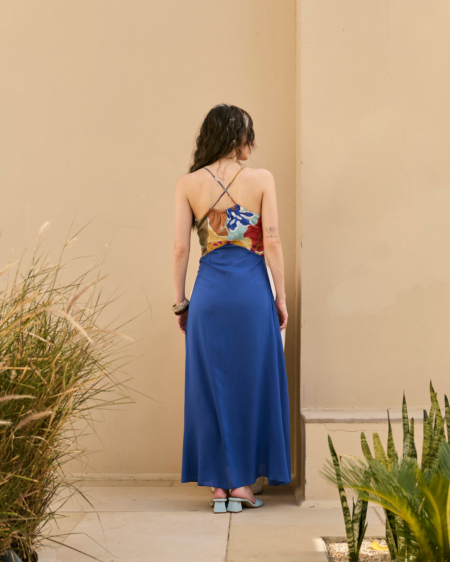 Blue maxi dress
