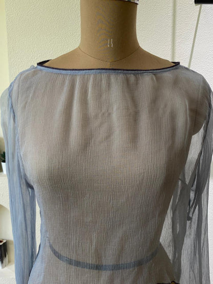 Light blue sheer top