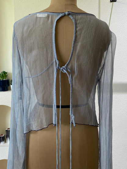 Light blue sheer top