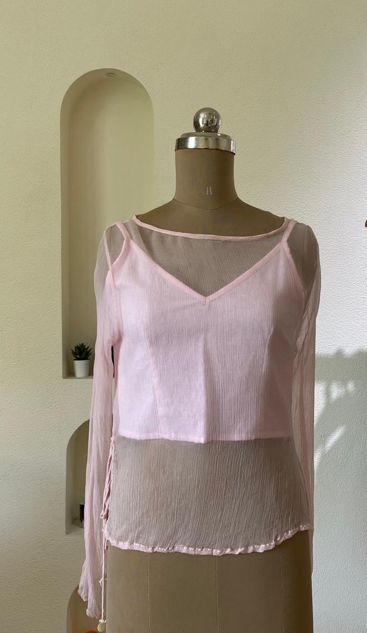 Pink top chiffon