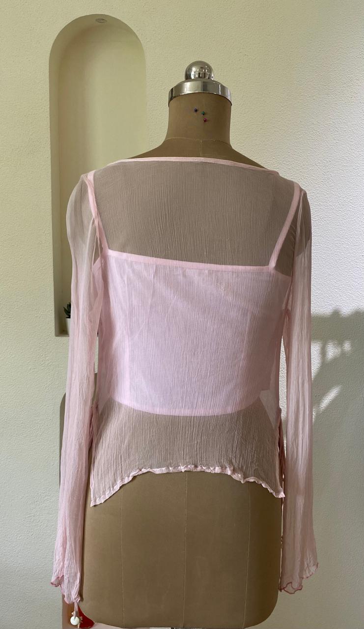 Pink top chiffon