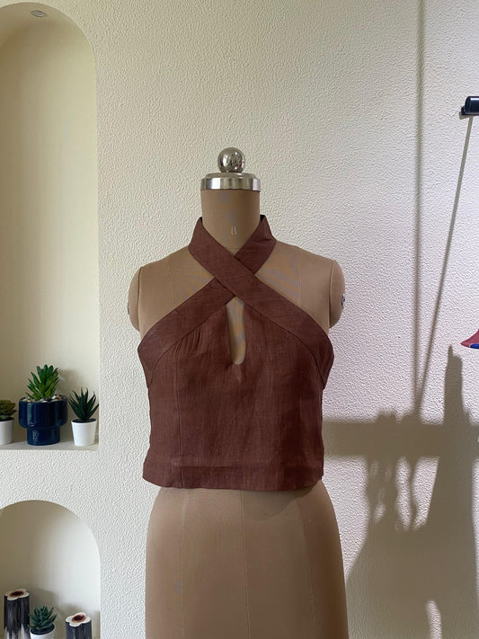 Dark brown top