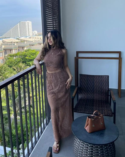 Brown Lace Co-ords set