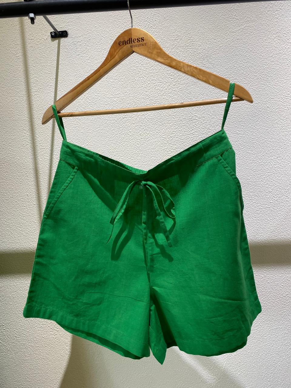 Green Shirt & Shorts Co-ord Set