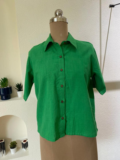 Green Shirt & Shorts Co-ord Set
