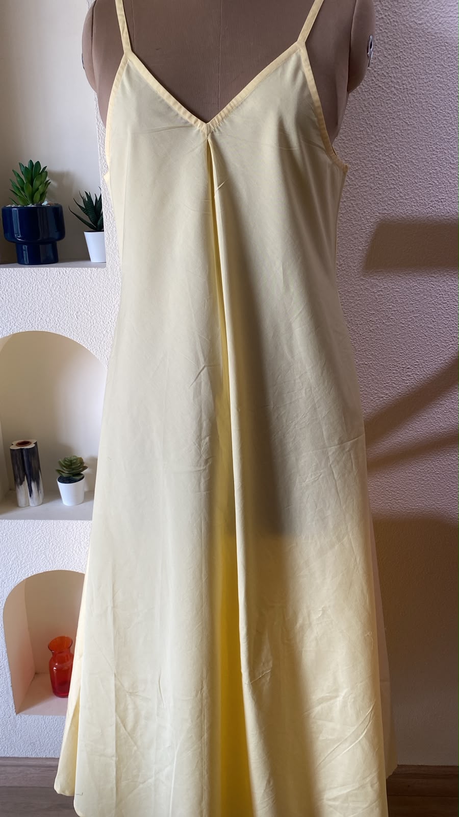 Butter Yellow V-Neck Maxi Dress