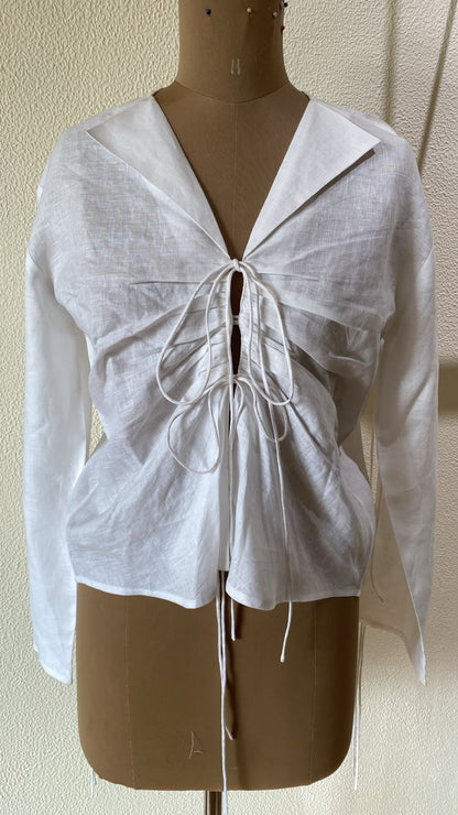 White linen shirt