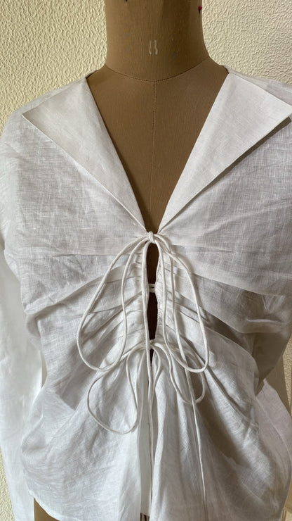 White linen shirt