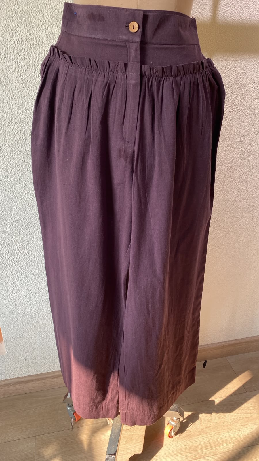 Plum Purple High-Waisted Wide-Leg Trouser