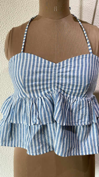 Stiped blue top