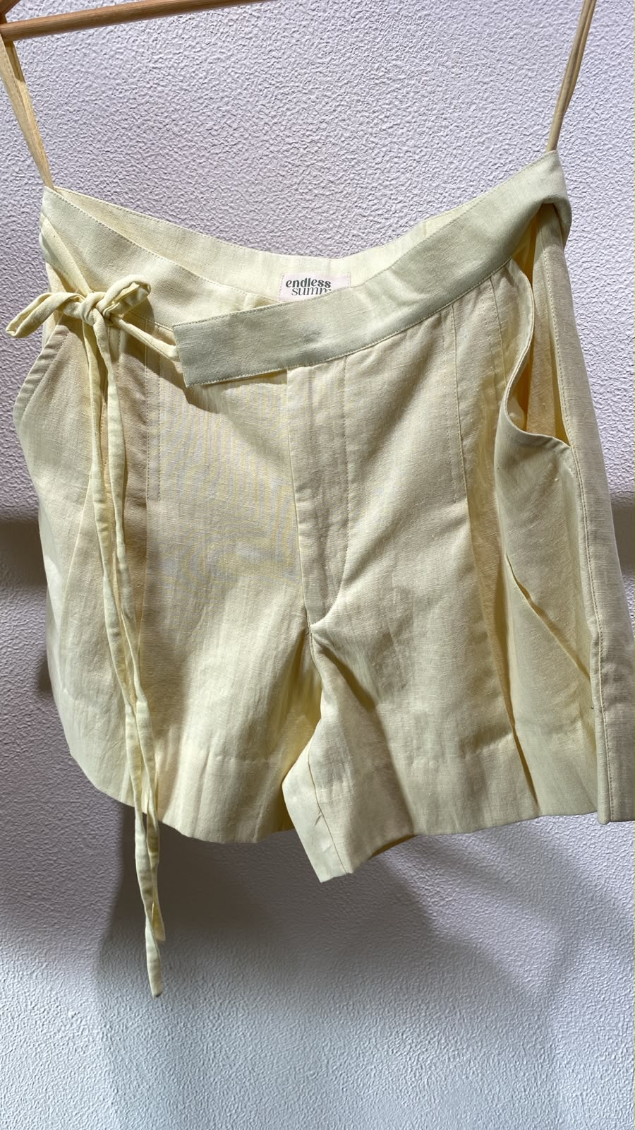 Yellow Wrap Shorts
