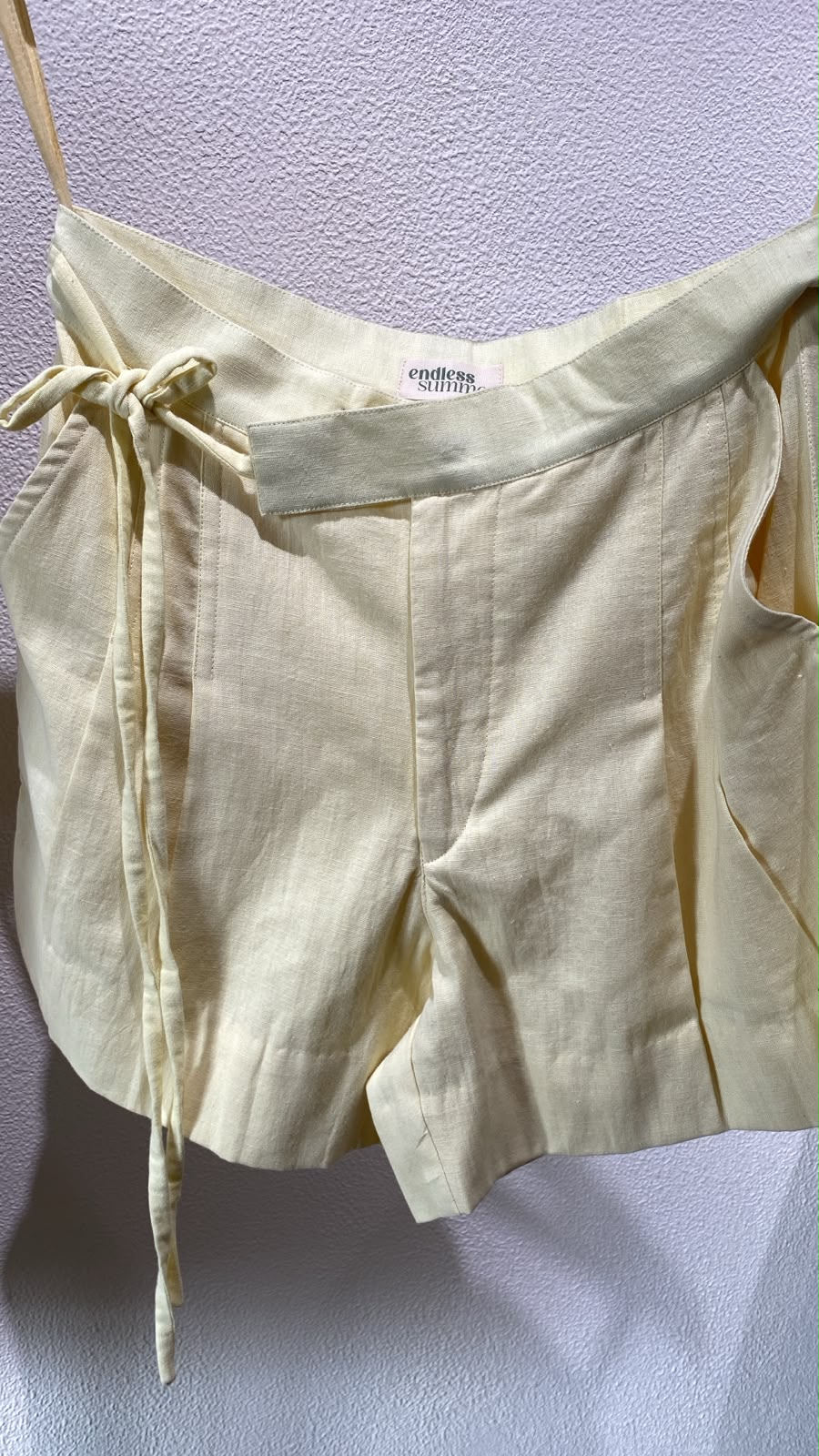 Yellow Wrap Shorts